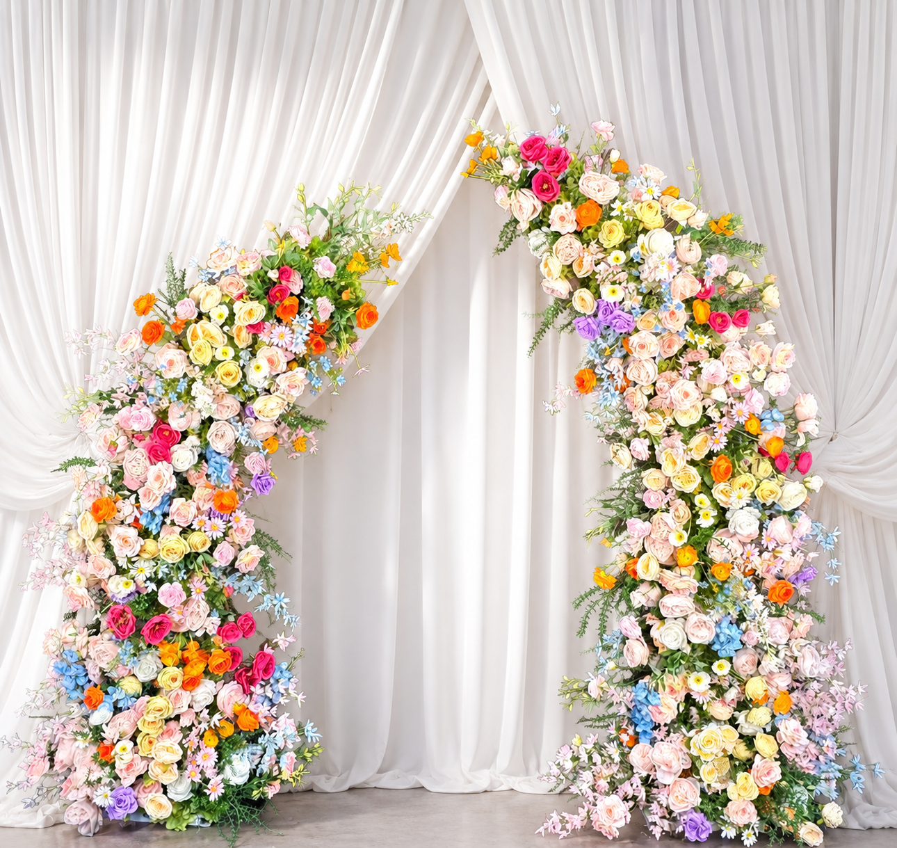 Luxury Floral Horn Arch Rental