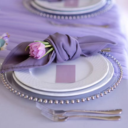 Silver Beaded Charger Plates